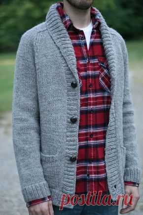 tim's smokin' jacket by sarawallacemack, via Flickr on Ravelry   in: Son of Stitch 'n Bitch: 45 Projects to Knit and Crochet for Men
