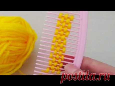Amazing Flower Crafts Ideas with Woolen yarn - Easy Trick - Hand Embroidery - Wool Thread Design