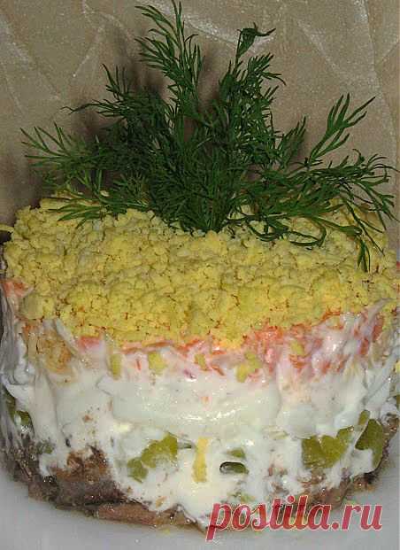 Салат со шпротами | Веб Рецепт