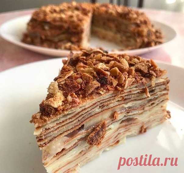 ПП наполеон 

Ингредиенты.
Для блинов: 
-молоко - 200 г.;
-яйца - 4 шт.;
-кукурузный крахмал - 90 г.
-подсластитель.

Для крема:
-молоко - 250 г.;
-кукурузный крахмал - 30 г;
-сухое обезжиренное молоко 30 г.;
-подсластитель.

Приготовление.
Яйца взбить, добавить молоко, кукурузный крахмал, подсластитель, хорошо перемешать. Испечь тонкие блины. Последний блинчик высушить в микроволновке и превратить в крошку для присыпки.
Далее готовим крем. Все ингредиенты смешать, постави...