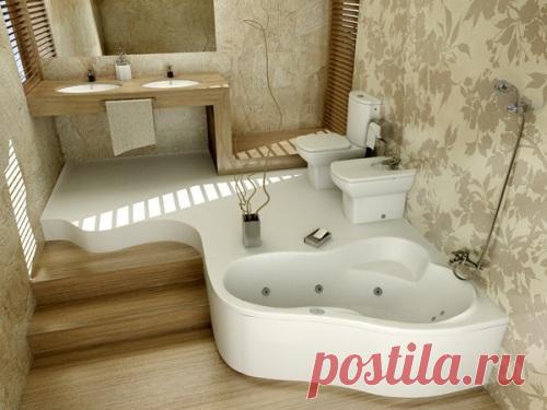 Дизайн маленькой ванной комнаты