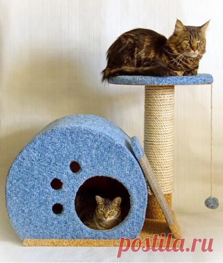 Домик для кошки с точилкой для когтей Домик для кошки с точилкой для когтейДомик для кошки с точилкой для когтей даст шанс вашей мебели остаться целой.