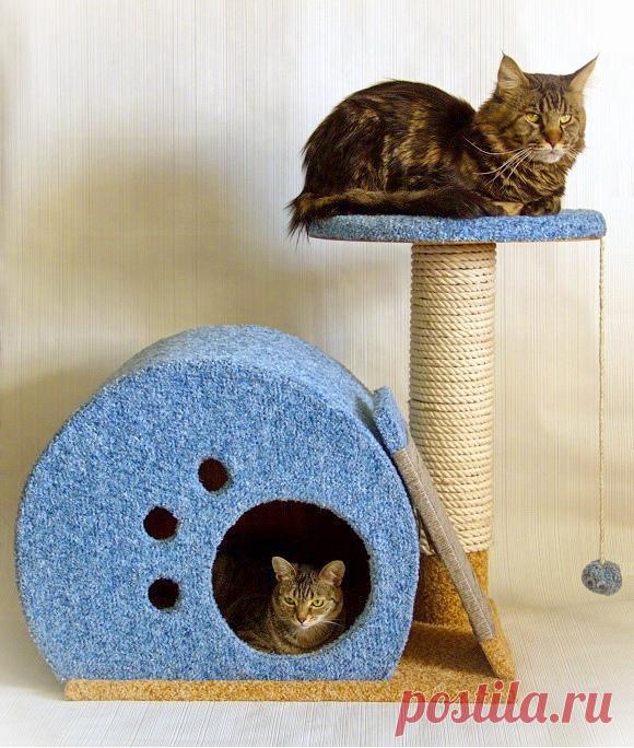 ​Домик для кошки с точилкой для когтей Домик для кошки с точилкой для когтейДомик для кошки с точилкой для когтей даст шанс вашей мебели остаться целой.