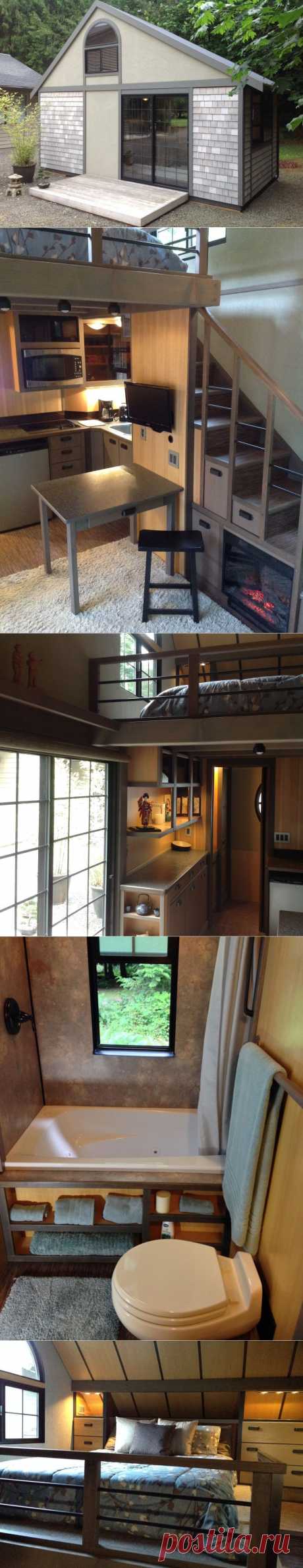 В этой крошечной избушке архитектор создал все для комфортной жизни