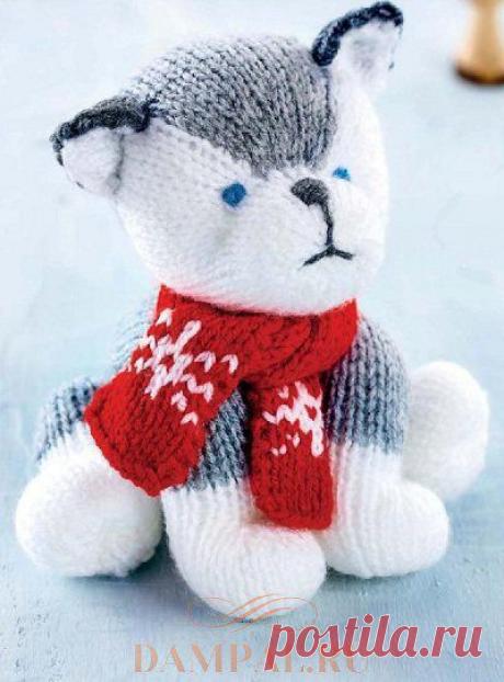 Вязаная собака «Хаски» | DAMские PALьчики. ru