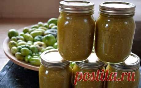 Горлодёр из зеленых томатов 
Вкусная острая закуска станет прекрасным дополнением к мясным и другим блюдам.