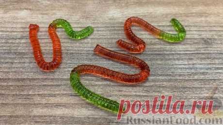 Рецепт: Жевательные мармеладные конфеты "Червячки" на RussianFood.com