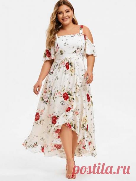 Длинные платья и сарафаны для полных девушек и женщин английского бренда DressLily лето 2019 (60 фото)