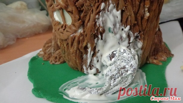 Шкатулка-пенёк. Лепка из холодного фарфора. Часть 2 - Страна Мам