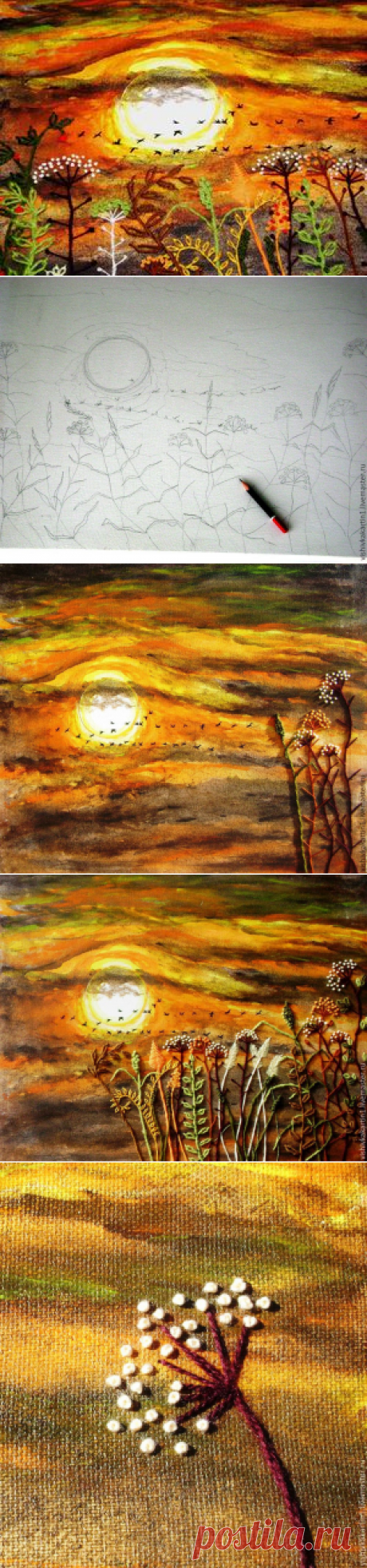 Яркое панно «Запах полыни» своими руками. Легко и доступно даже для новичков - Ярмарка Мастеров - ручная работа, handmade