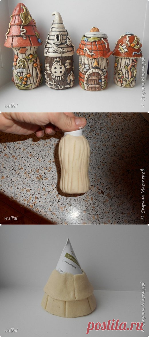 Домики из солёного теста