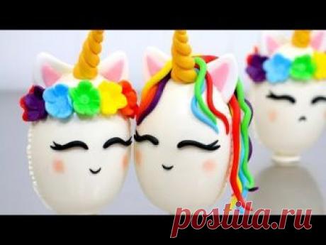 DIY Unicorn Surprise Chocolate Eggs How to make by Cakes StepbyStep mp4