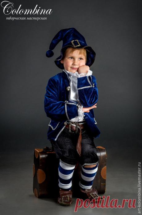 Купить костюм гнома - тёмно-синий, гном, гномик, костюм гнома, костюм гномика, атлас