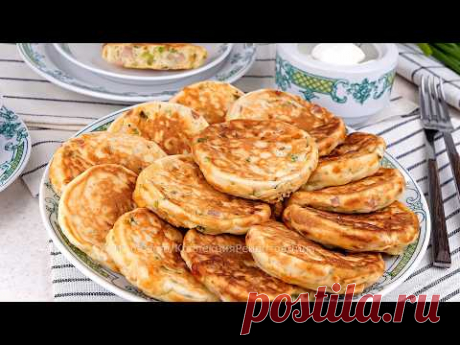 🥞 Аппетитные Закусочные Оладьи с Припеком🥞 Ладушки-Оладушки на завтрак, полдник или ужин!