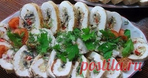 Куриные рулетики с грибами

Вкусное и лёгкое, праздничное блюдо, которое обязательно украсит ваш стол. Полезные куриные рулетики приготовить несложно.
Блюдо однозначно радует глаз и желудок. Обычно на столе после празднества, ну хоть что-то остается. Что-то и осталось (колбасная нарезка), а вот рулетики ушли все до единого. Смело могу рекомендовать, как праздничное блюдо и шикарную закуску. Думаю, с начинкой можно экспериментировать. Но мне нравится именно так... ну куда у...