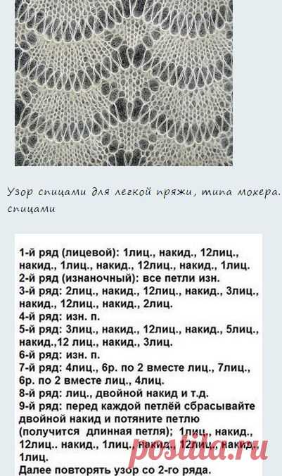 Связать узор спицами