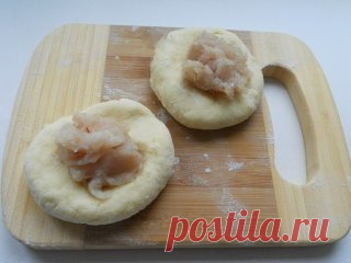 Картофельные галушки с мясом.