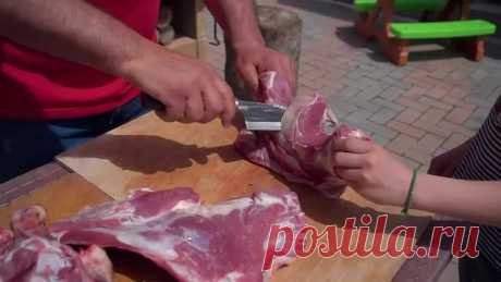 Баран с зеленью. Чакапули