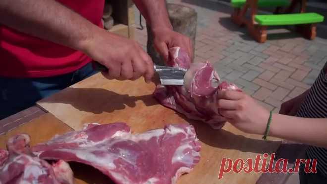 Баран с зеленью. Чакапули