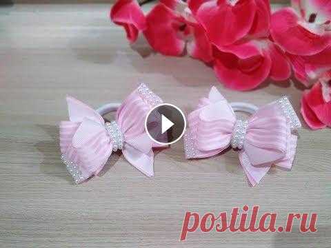 Бантики из репсовых лент 2,5 см МК Канзаши / The bow of REP ribbons 2.5 cm MK Kanzashi Нежные бантики из репсовых лент 2,5 см. Мастер Класс Канзаши. Диаметр бантика 9 см. The gentle bow of REP ribbons 2.5 cm Master Class Kanzashi. The di...