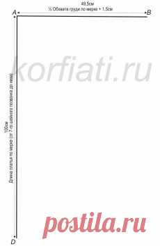 Пошаговое построение выкройки платья от А. Корфиати