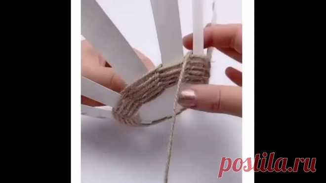 Интepecнaя идeя пo coздaнию кopзинки из пpocтыx пpeдмeтoв!