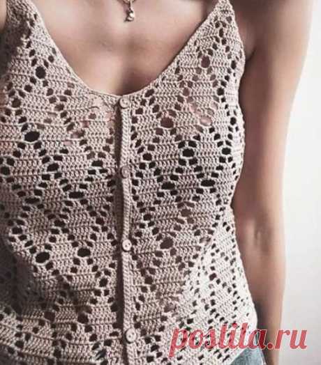 Топы с узором "Ромбы"