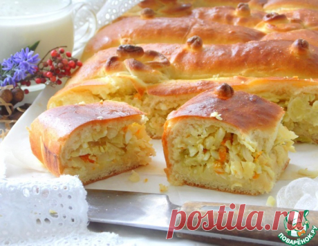 Дрожжевой пирог с капустой – кулинарный рецепт