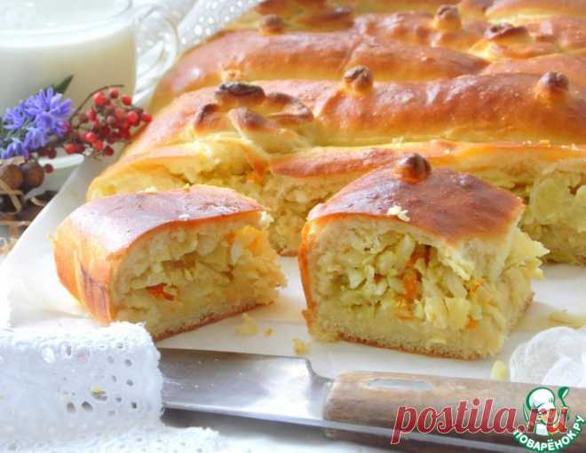 Дрожжевой пирог с капустой – кулинарный рецепт
