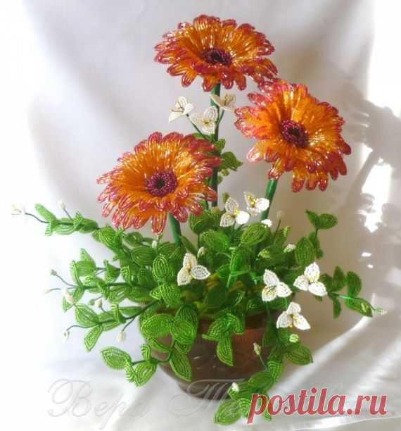 (64) Альбом пользователя Вера: Хризантемы с традисканцией | Beaded flowers