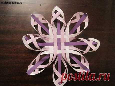 3d поделка из бумаги Снежинка / Мастеркласс / Поделка своими руками