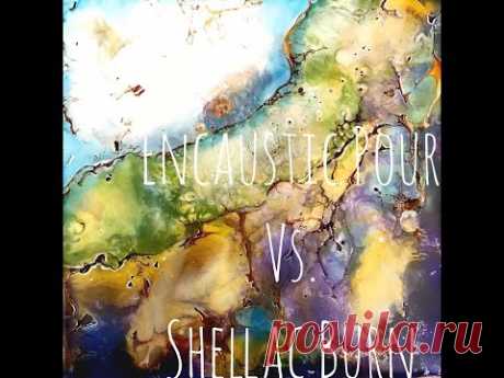 Wax on Wednesdays Encaustic Painting Burn vs Pour