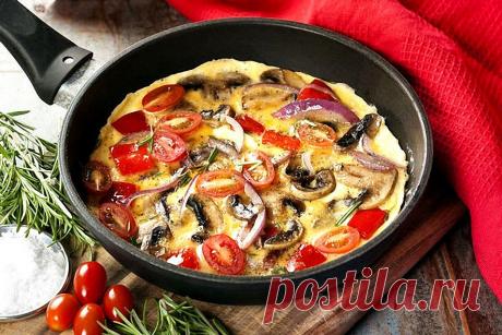 Омлет с грибами и помидорами - рецепт Edok.AM