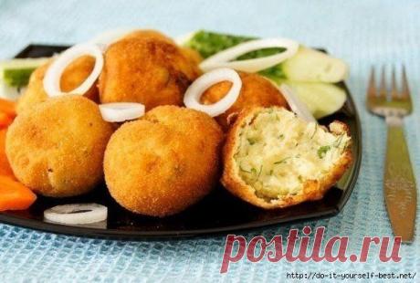 Картофельные крокеты .