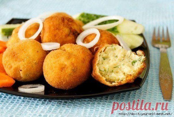 Картофельные крокеты .