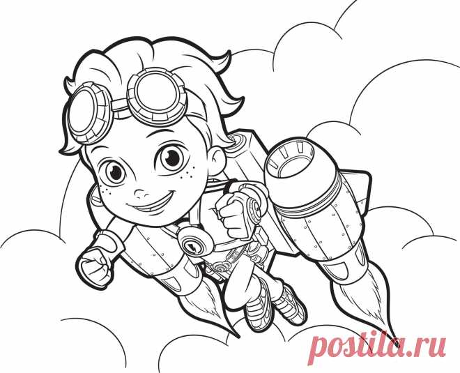 Раскраски Расти-механик скачать или распечатать