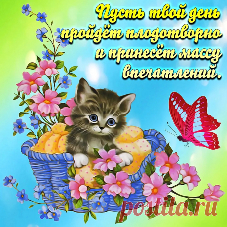 Настроенья, счастья, смеха
И, конечно же, успеха!
Пусть удача будет рядом
И дела идут, как надо!