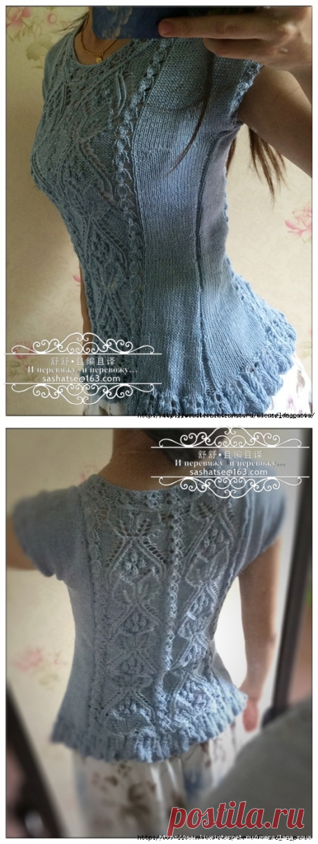 Ажурный топ спицами