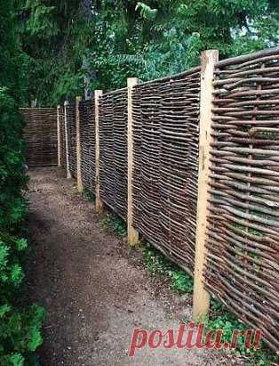 Как сделать плетень на даче своими руками 
 
Что может быть проще и «уютней» старинного доброго плетня. Я очень люблю этот вид ограждения. Он навевает мне сюжеты украинских сказок, такой милый сердцу крестьянский быт, где у плетня непременно стоят вилы, цветут подсолнухи и сушатся глиняные крынки для молока. 
 
Скоро растает последний снег, а значит самое время отправиться в лес за прутом, для того чтобы сделать у себя на даче плетень своими руками в качестве забора или ограждения для клумбы. 
З