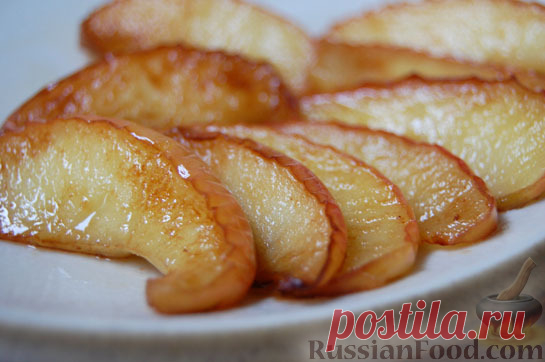 Рецепт: Великолепные жареные яблоки на RussianFood.com