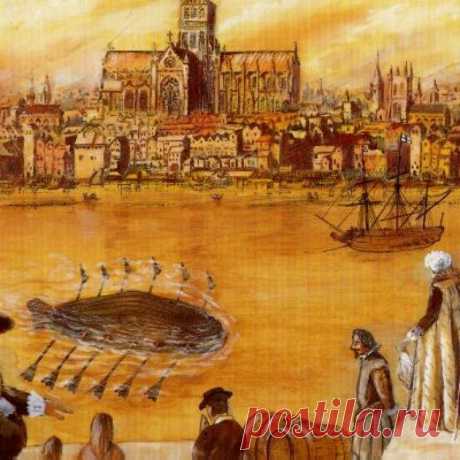 История возникновения первых подводных лодок и их использования в морских сражениях: конструкции авторства да Винчи, Дреббеля, Бушнелла, Никонова и других.