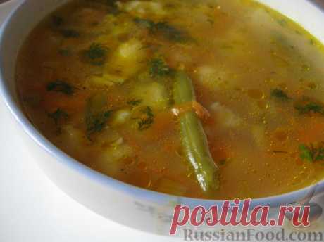 Рецепт: Рисовый суп с цветной капустой и спаржевой фасолью на RussianFood.com