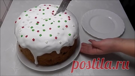 ГЛАЗУРЬ для куличей с желатином . Без яиц .Не крошится ПАСХА