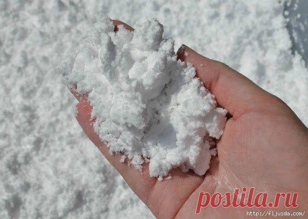 Рецепт искусственного снега. By Crystal Underwood Понадобится: - сода; - крем для бритья. Расход ...