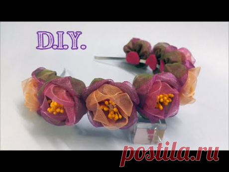 ❁❁❁ D.I.Y. Organza Ombre Flower Crown | MyInDulzens ❁❁❁