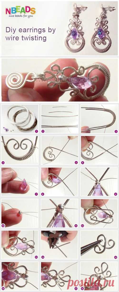 Нежные серьги / Wire Wrap / В рукоделии
