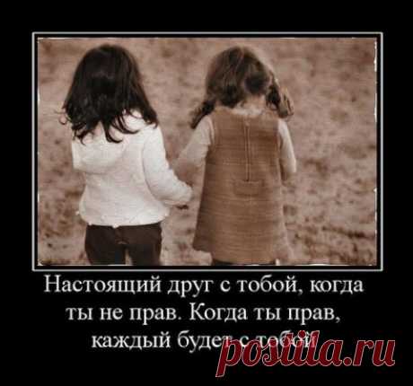 /Запомни, не бывает сто друзей... /
Когда ты в бриллиантах и шелках, 
Друзья тебя качают на руках. 
Когда ты покупаешь им вино, 
Они с тобой смеются заодно… 
Ты делаешь подарки, к ним спешишь. 
Волнуешься и дружбой дорожишь. 
Приходишь, помогаешь им в беде… 
Ты плачешь… А друзья сегодня где? 
Когда не в бриллиантах, а в долгах… 
Когда не над землёю, а в ногах, 
То присмотрись, кто рядышком с тобой, 
Вот это друг, подаренный судьбой. 
А те, кто хохотали в унисон 
И тратили с тобою миллион, 
С