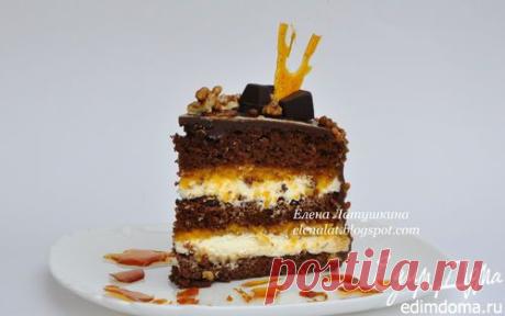 Торт "Шоколад, кофе, абрикос" | Кулинарные рецепты от «Едим дома!»