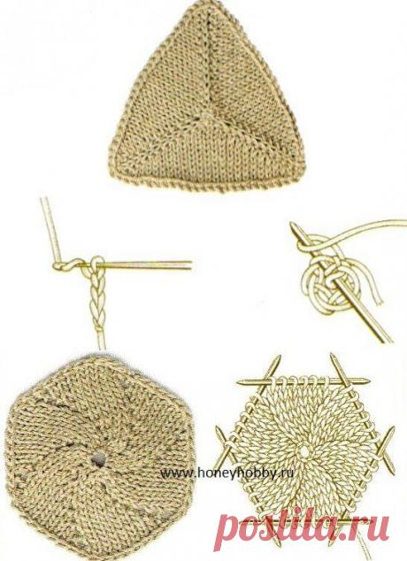 Вязание геометрических узоров, орнаментов и фигур.