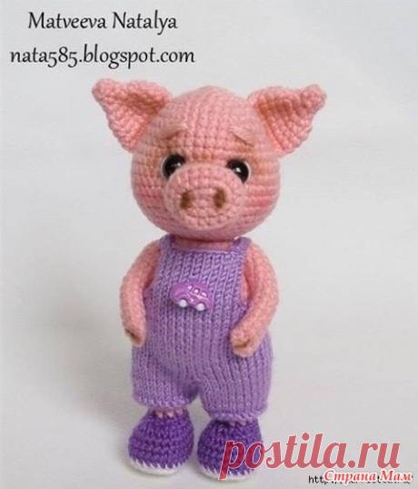 . Хрюша Авторская работа Матвеевой Натальи. описание - Амигуруми - Страна Мам